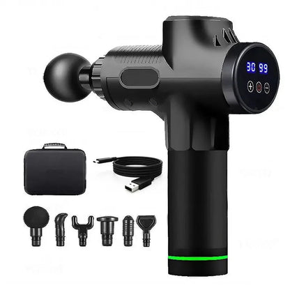 Portable Fascia Gun Vibration Massage Gun For Body Neck Back Deep Muscle Relaxation Fitness Slimming One Head luvshop24