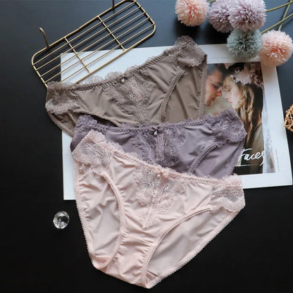 Women's Underwear Panty Sexy Lace Panties Low Waist Seamless Comfort Briefs Woman Fashion Underpants Female Lingerie luvshop24