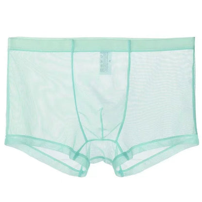 Transparent Boxers for Men See Through Male Underpants Sexy Low Waist Panties Lingerie Intimates luvshop24