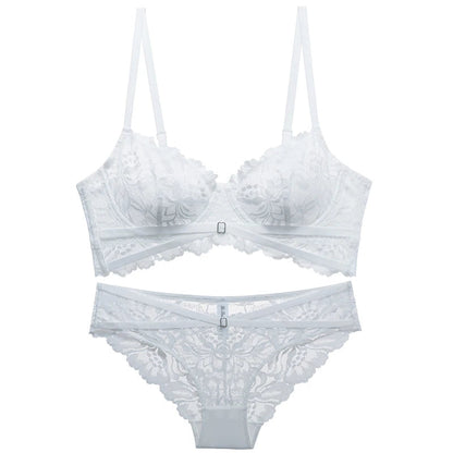 Logirlve Sexy Tоy For Women Bra Set Lingerie Push Up Brassiere Lace Embroidery Underwear Set Ultra-thin Cup Female Lingerie luvshop24