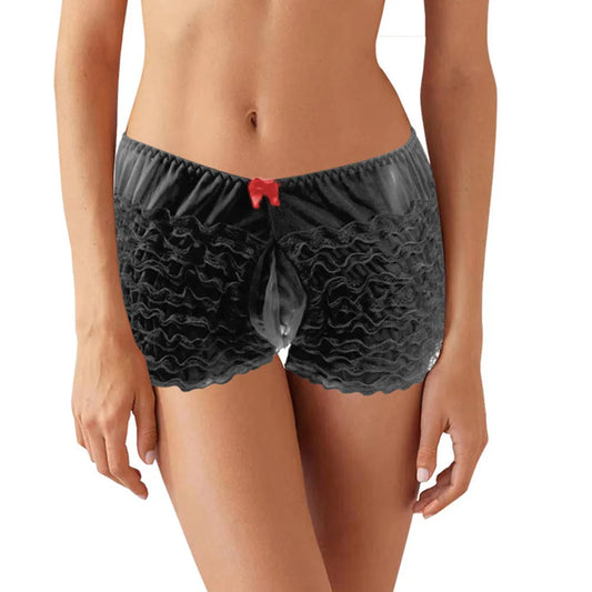 Fashion Mens Sissy Pouch Underwear Sexy Lace Briefs Knickers Shorts Underpants Male Low Rise Erotic Panties Boxers Cake Pants luvshop24