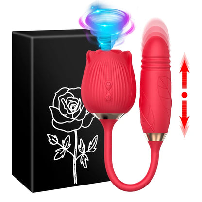 Rose Sucking Vibrator for Women Dildo Thrusting Vibrating Clit Sucker Nipple Clitoris Stimulation Female Sex Toys for Adults luvshop24