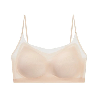 1pcs Summer Women Ultrathin Sport Bra Ms.Basic Thin Vest With Padded Female Brassier Ladys Ice Silk Seamless Comfort breath Bras luvshop24