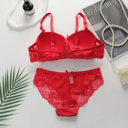 2-piece Sexy Multi-color Lingerie Set For Women's Gathering Push Up Underwear For Women's Flower Underwear Set A2155 luvshop24