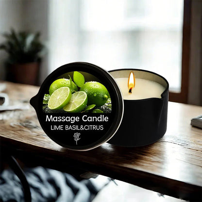 Massage essential oil candle, Soothing and Relaxing Muscles Massage Oil for Massage Ideal Body Oil for Skin Moisturizing luvshop24