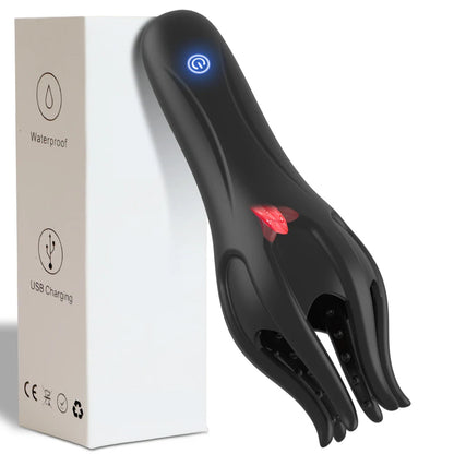 Glans Trainer for Men Powerful Vibrating Penis G Spot Masturbator Soft Fingertip Prolong Endurance Massage Vibrator Erotic Toys luvshop24