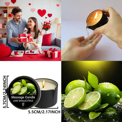 Massage essential oil candle, Soothing and Relaxing Muscles Massage Oil for Massage Ideal Body Oil for Skin Moisturizing luvshop24