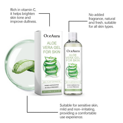 Aloe Vera Gel Pore Shrinking Oil Control Ance Remover Moisturizing Brighten Anti-Aging Facial Essence Beauty Skin Care Products luvshop24