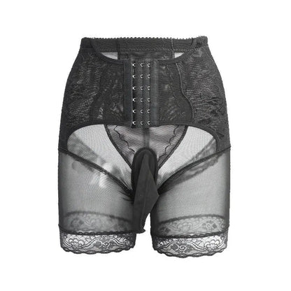 Sissy Pouch Panties Men's Tummy Control Shapewear Underwear High Waist Body Shaper Slimmming Girdle Waist Trainer Lace Briefs luvshop24