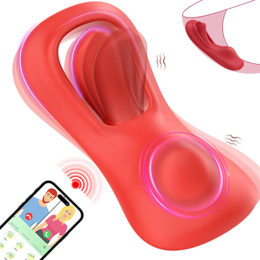 Wearable APP Controlling Tongue Vibrator 9 Vibration Panties Clitoral Double Stimulation Massager Penetration Female Adult Toys luvshop24