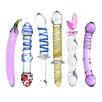 Pyrex Glass Dildo Fake Penis Crystal Anal Beads Butt Plug Prostate Massager G Spot Female Masturbation Toys luvshop24