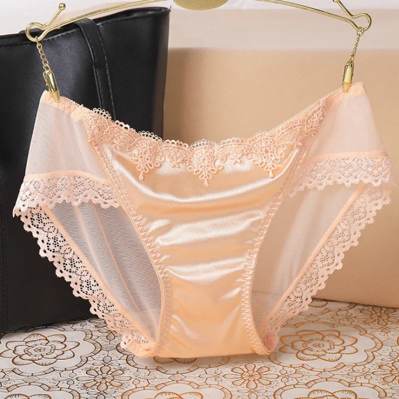 Women's Panties Underwear Lace Briefs Seamless Panties for Women Elastic Low-Waist Underpant Lady Sexy Female Intimates Lingerie luvshop24
