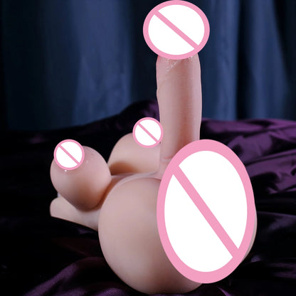 Fake Penis Sex Toy Bisexual Pocket Vagina 2-in-1 Male Toy With Realistic Flexible Penis Torso Adult Masturbation Porn Love Toy luvshop24