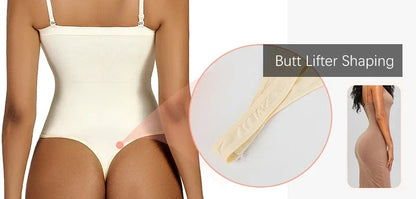 Womens Sexy Bodysuits Tummy Control Thong Shapewear Waist Trainer Corset Adjustable Strap Fajas Soft Sleeveless Lingerie Push Up luvshop24