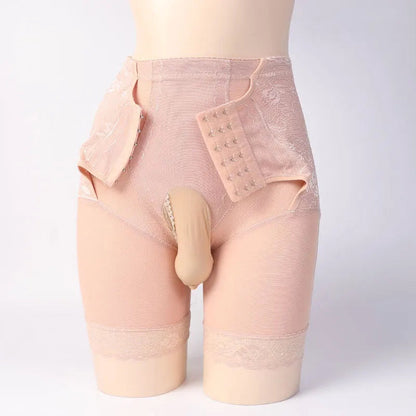 Sissy Pouch Panties Men's Tummy Control Shapewear Underwear High Waist Body Shaper Slimmming Girdle Waist Trainer Lace Briefs luvshop24