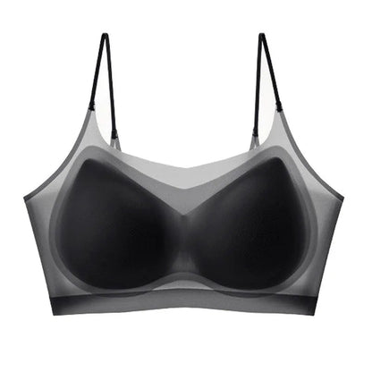 1pcs Summer Women Ultrathin Sport Bra Ms.Basic Thin Vest With Padded Female Brassier Ladys Ice Silk Seamless Comfort breath Bras luvshop24