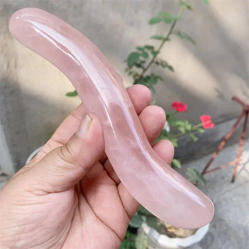 18cm Natural Rose Quartz Massage Stick Gemstone Beauty Bar Yoni Healing For Women Holiday Gift  1pcs luvshop24