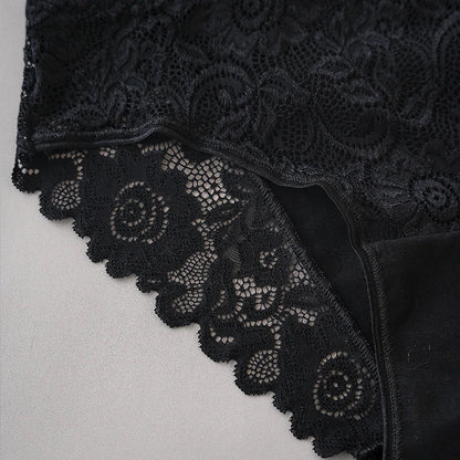 3PCS/Set Luxury Floral Embroidery Lace Panties Women Briefs Sexy Hollow Lingerie Female Underwear Ladies Breathable Underpants luvshop24