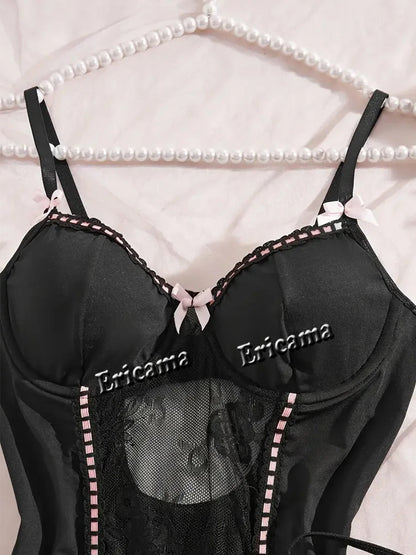 Fancy Lace Sexy Lingerie Set Women's Sexy Underwear g-String garter Hot Skirt Ensemble Outfits Erotic Bra set Erotic Underwear luvshop24