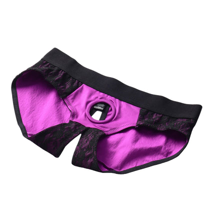 Men Erotic Panties Patchwork Penis Hole Underwear Open Buttocks Crotch Underpants Sexy Gay Lace Briefs Strap on Harness Lingerie luvshop24
