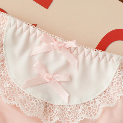 Lace Ice Silk Lolita Women Briefs Maid Cosplay Japanese JK Girls Panties Underwear Female Sexy Cute Bowknot Student Lingerie luvshop24