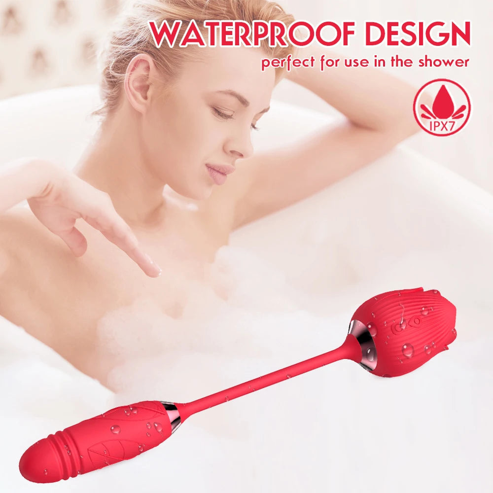 Rose Sucking Vibrator for Women Dildo Thrusting Vibrating Clit Sucker Nipple Clitoris Stimulation Female Sex Toys for Adults luvshop24