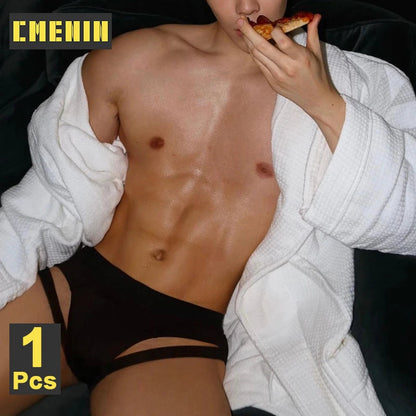 CMENIN Sexy Leg Strap Mens Sports Fitness Briefs Male Underwear Gays Slip Bikini Jockstrap Underpants Cotton Homme Bikini Briefs luvshop24