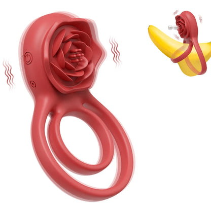 Cock Ring Vibrating Penis Ring Man Couple Lasting Ejaculation Delay Vibrator Prostate Semen Lock Ring Sexy Adult Erotic Toys luvshop24