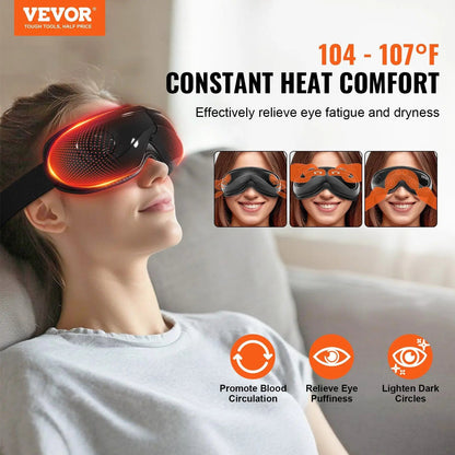 5 Modes Bluetooth Music Eye Massager Device with Heat & Remote for Eye Care luvshop24