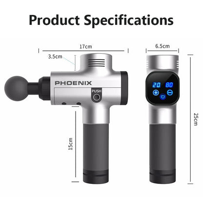 Phoenix A2 Massage Fascia Gun Athlete Vibrating Deep Tissue Strike Four-speed Adjustable Quiet Portable Electric Sports Massager luvshop24