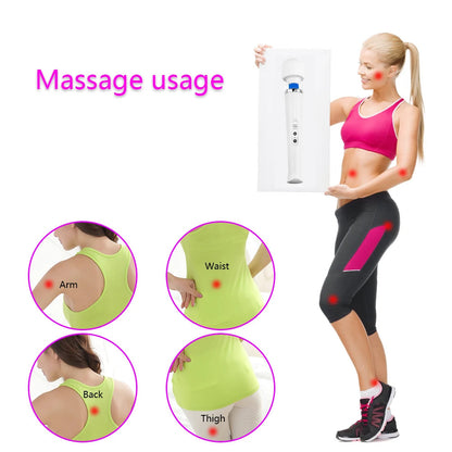 Electric Body Massager10 Speed Vibrations Powerful Deep Tissue  Massage  Back/Neck/Leg Recovery Muscle Pain Relief Soreness luvshop24