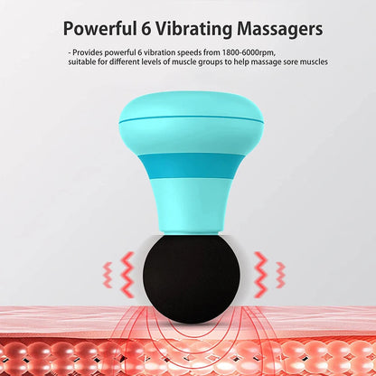 1PCS Mini Electric Handheld Massager Wand,Powerful 6 Speed Vibration Modes,Cordless Handheld & Portable for Shoulder,Neck Body luvshop24