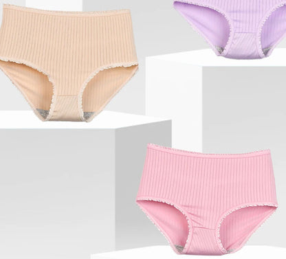 8pcs/lot Women Panties Milk Silk Girls Plus Size Underwear High Waist Briefs Breathable Solid Color Female Lingerie 38-100KG luvshop24