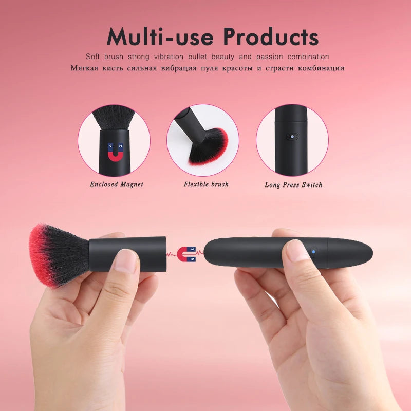 Makeup Brush Vibrator for Women Clit Vagina Stimulator AV Magic Dildo Wand Bullet Vibrator Female Masturbation Massager Sex Toys luvshop24