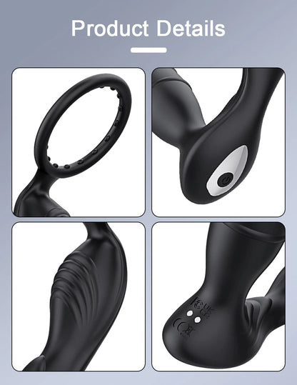 Male Thrusting Prostate Massager Bluetooth APP Vibrator for Men Gay Anal Plug Wireless Remote Butt Plug Sex Toy for Couples luvshop24