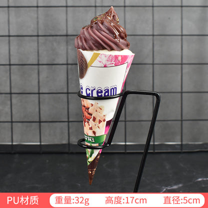 1pc/lot Simulation Ice Cream Cone Dessert Ice Cream Milk Tea Shop Decoration Fake Fruit Ice Cream Props Decoration Model DIY luvshop24