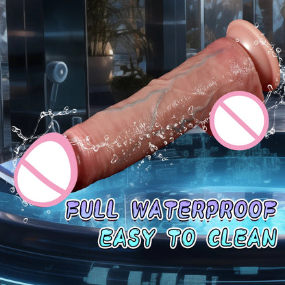2 in1 Super Realistic Dildo Penis Sliding Foreskin+Ejaculating Big Dick Penetration Anal Female Masturbation Sexy Adult Sex toys luvshop24