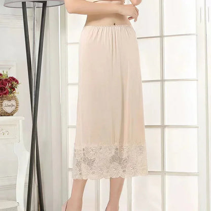 3 Lengths Basic Underskirt Modal Female Half Length Skirt Lace Slip Innerwear Short Skirt Women Half Slip Dress Petticoat luvshop24