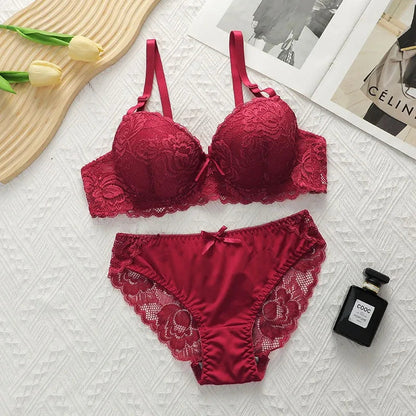 Lace Bras Set For Womens Sexy brs & panty sets Female Lingerie Embroidered 34/75 36/80 38/85 BCD Cup Underwear luvshop24