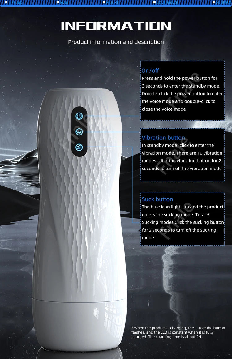 Male Masturbator Automatic Sucking Vibration Blowjob Machine Heating Pussy Penis Pump Masturbation Cup Sex Toys for Men Supplies luvshop24