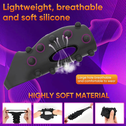 Vibrating Penis Sleeve Cock Ring G Spot Stimulate Sex Toys for Men Women Penis Ring Vibrator Delay Ejaculation Adult Sex Toys luvshop24