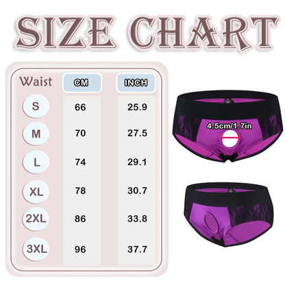 Men Erotic Panties Patchwork Penis Hole Underwear Open Buttocks Crotch Underpants Sexy Gay Lace Briefs Strap on Harness Lingerie luvshop24