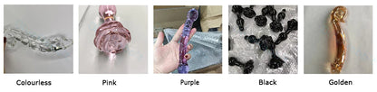 Sea Horse Glass Anal Plugs Wholesale Glass Masturbation Erotic Toys Pink Purple Black Green Blue Crystal Glass Dildos for Women luvshop24