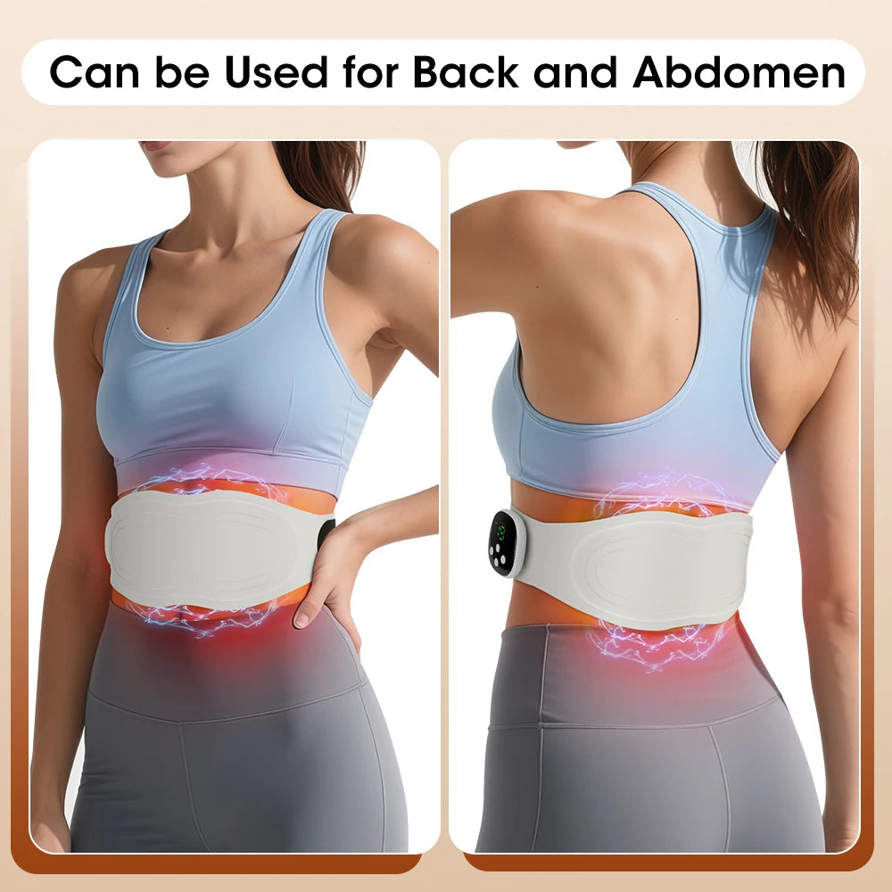 Electric Waist Massager Heating Lumbar Massage Belt Vibration Hot Compress Abdominal Massager Heated Pad Muscle Relax Waist Belt luvshop24