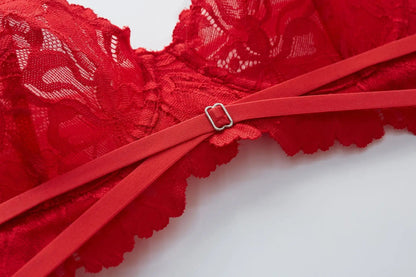 Logirlve Sexy Tоy For Women Bra Set Lingerie Push Up Brassiere Lace Embroidery Underwear Set Ultra-thin Cup Female Lingerie luvshop24