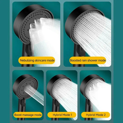 5 Modes Pressure Boost Shower Head Multifunction Adjustable Large Water Shower Nozzle Massage Bathroom Accessory luvshop24