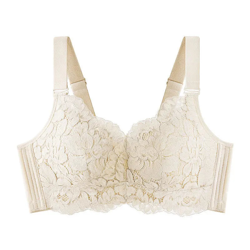 French lace lingerie for women slim fit gathered and gathered paired with anti sagging bra adjustable without steel ring bra luvshop24