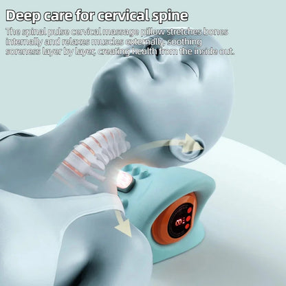 Electric Neck Massager USB Infrared Heating Airbag Neck Traction Vibration Shoulder Cervical Spine Shoulder Support Relax luvshop24