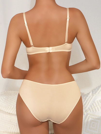 2pcs Sexy Underwear Set Steel Ring Bras Breathable Comfortable Underwire Sexy Lingerie With Pad Push Up Women's Bra Panty Sets luvshop24