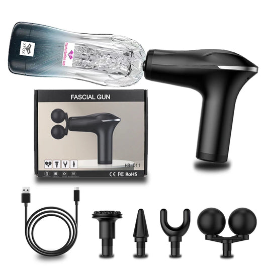 Fascia Massge Gun Vibration Deep Tissue Muscle Relaxation Massager Portable Fitness  Device For Body Arm Neck Male Entertainment luvshop24